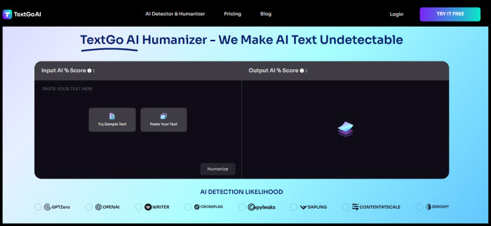 convert text written with ai into humanm TextGo AI: The ultimate humanization tool for AI text: TextGo AI Humanizer