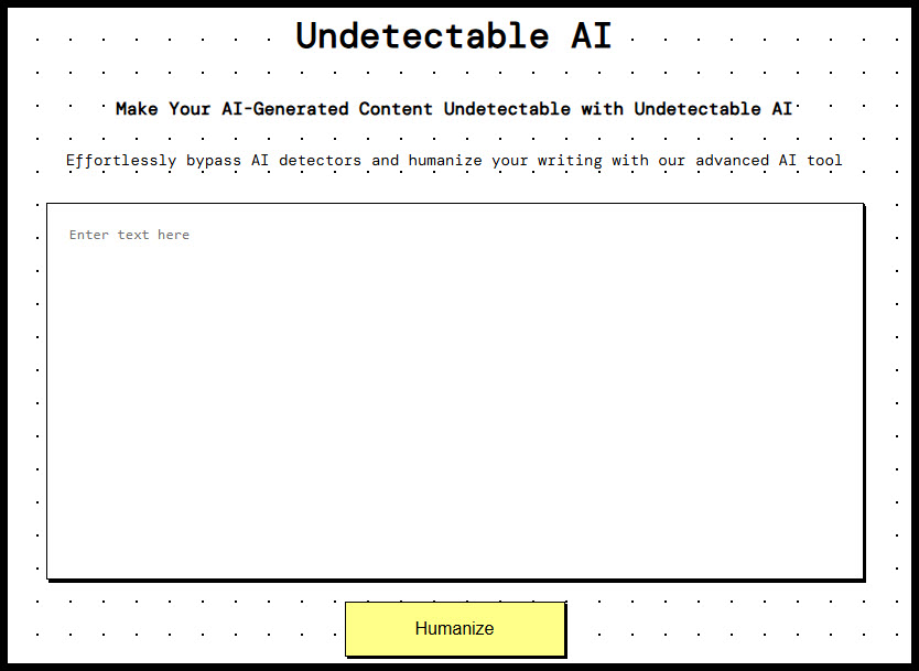 A Revolutionary Tool for AI Text Humanization free| Best humanize AI text unlimited,Humanize AI Text Undetectable AI Free| Best Free Unlimited Human AI Text, A revolutionary tool to humanize AI text for free, Undetectable AI and log-free AI unveiled: bridging the gap between human and machine-written text.