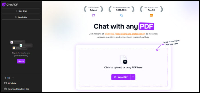 ChatPDF: Document Interaction with AI